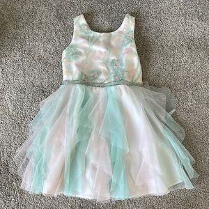 Pastel Sequin Floral Dress